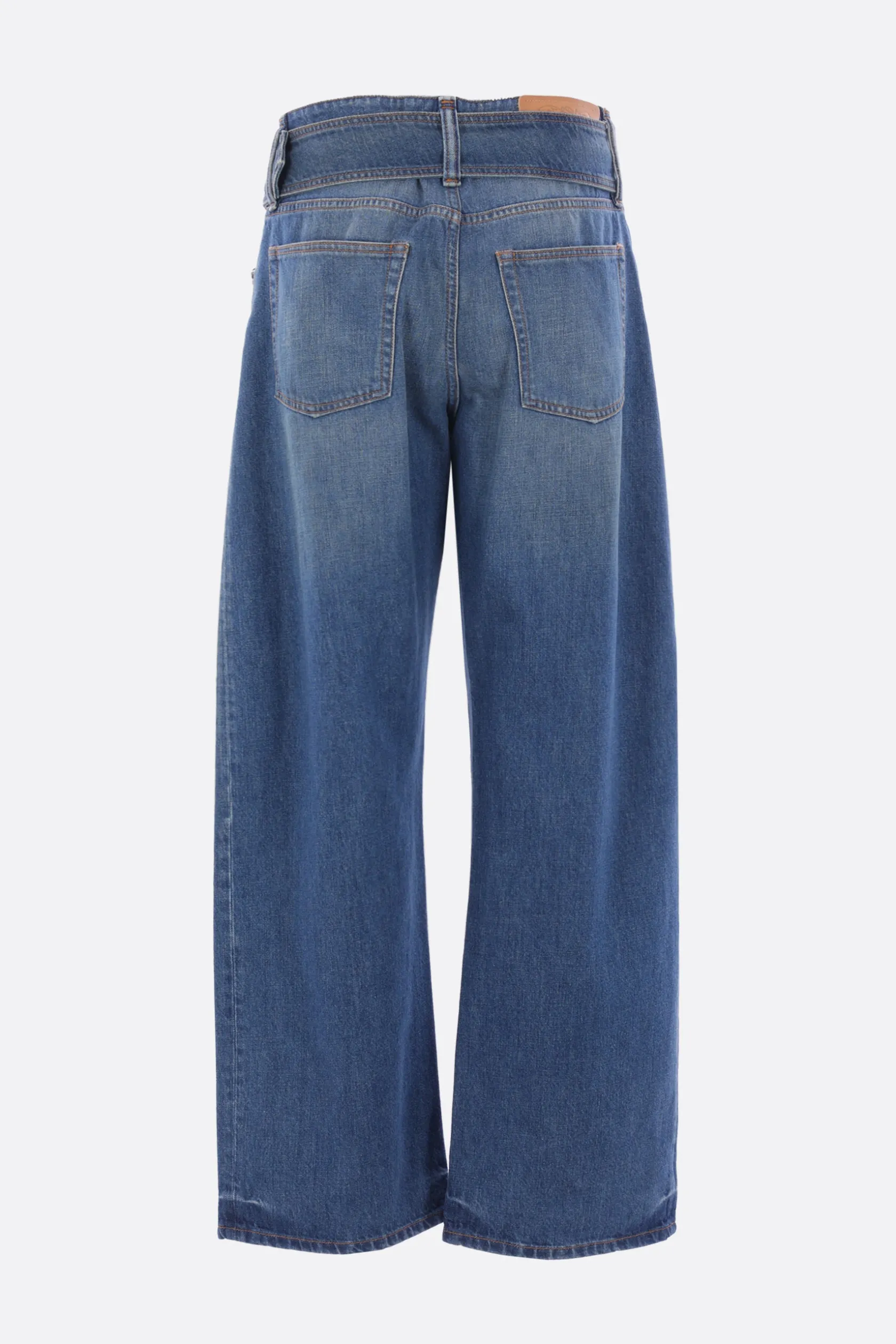 Jeans>ACNE STUDIOS jeans a gamba ampia in denim con cintura Blu