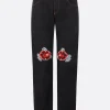 Jeans>MOLLY GODDARD jeans a gamba dritta Cora in denim Nero