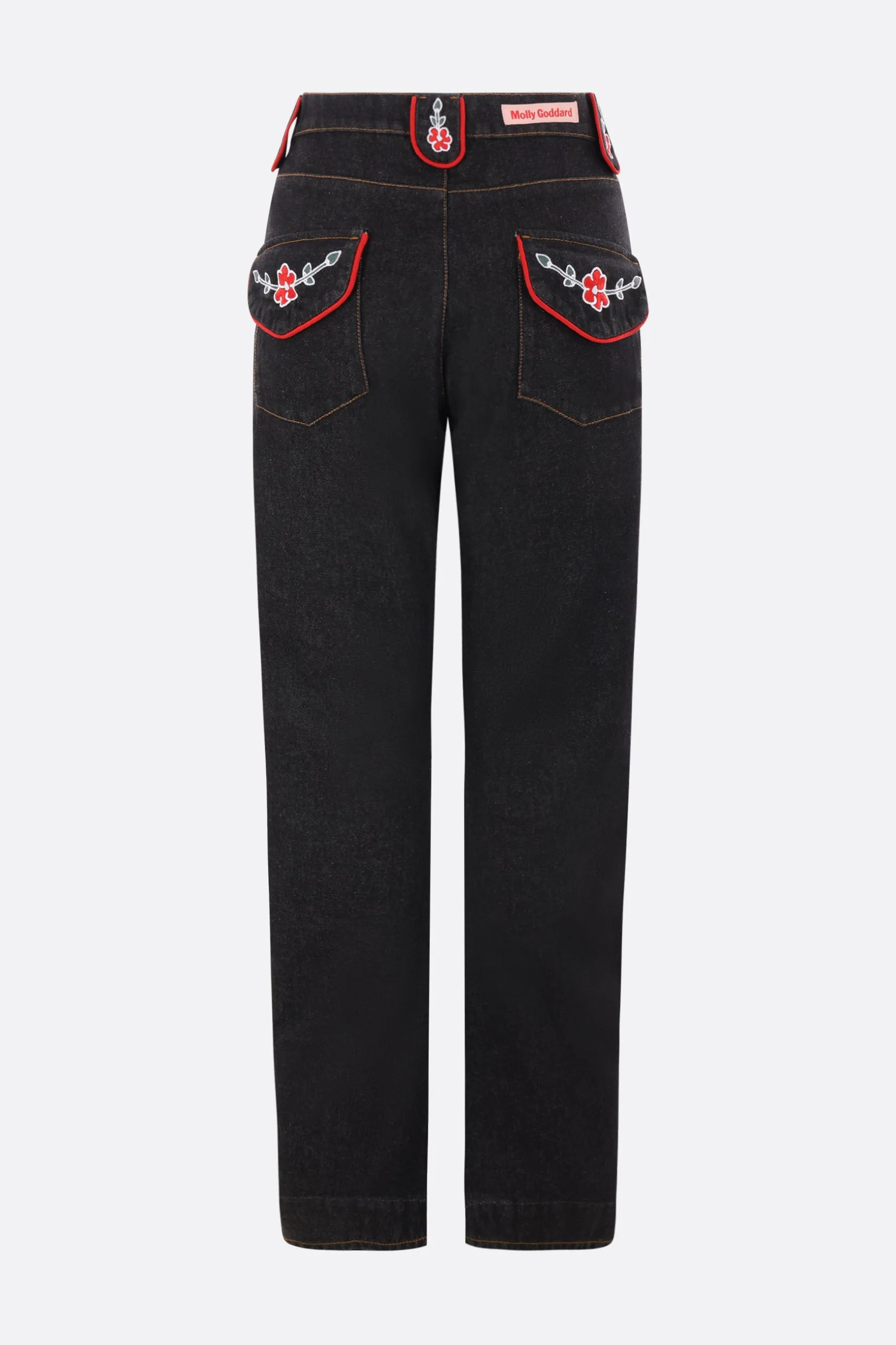 Jeans>MOLLY GODDARD jeans a gamba dritta Cora in denim Nero