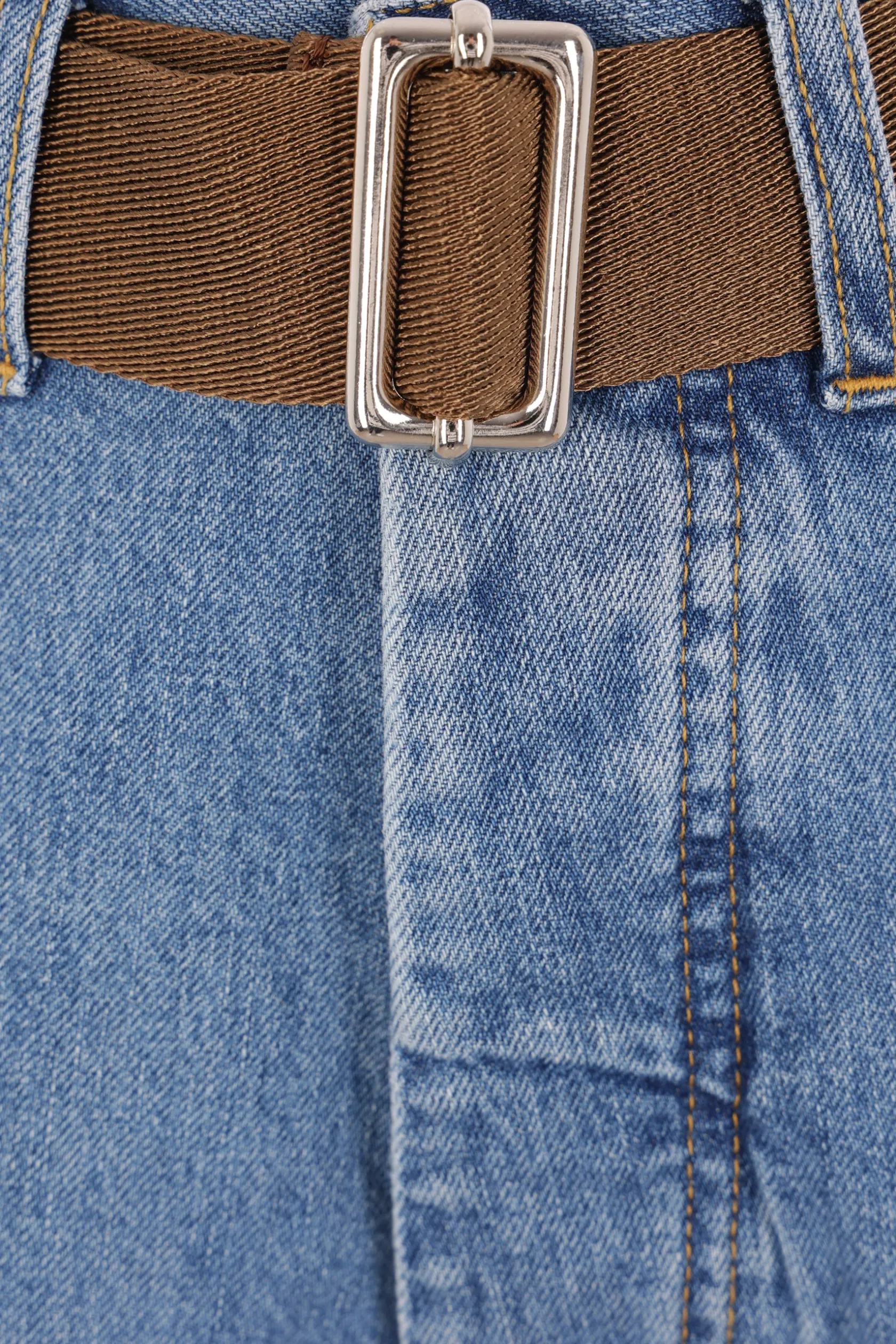 Jeans>PLAN C jeans a gamba dritta in denim con cintura Blu