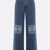 Jeans>LOEWE jeans baggy Anagram in denim Blu