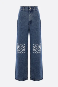 Jeans>LOEWE jeans baggy Anagram in denim Blu