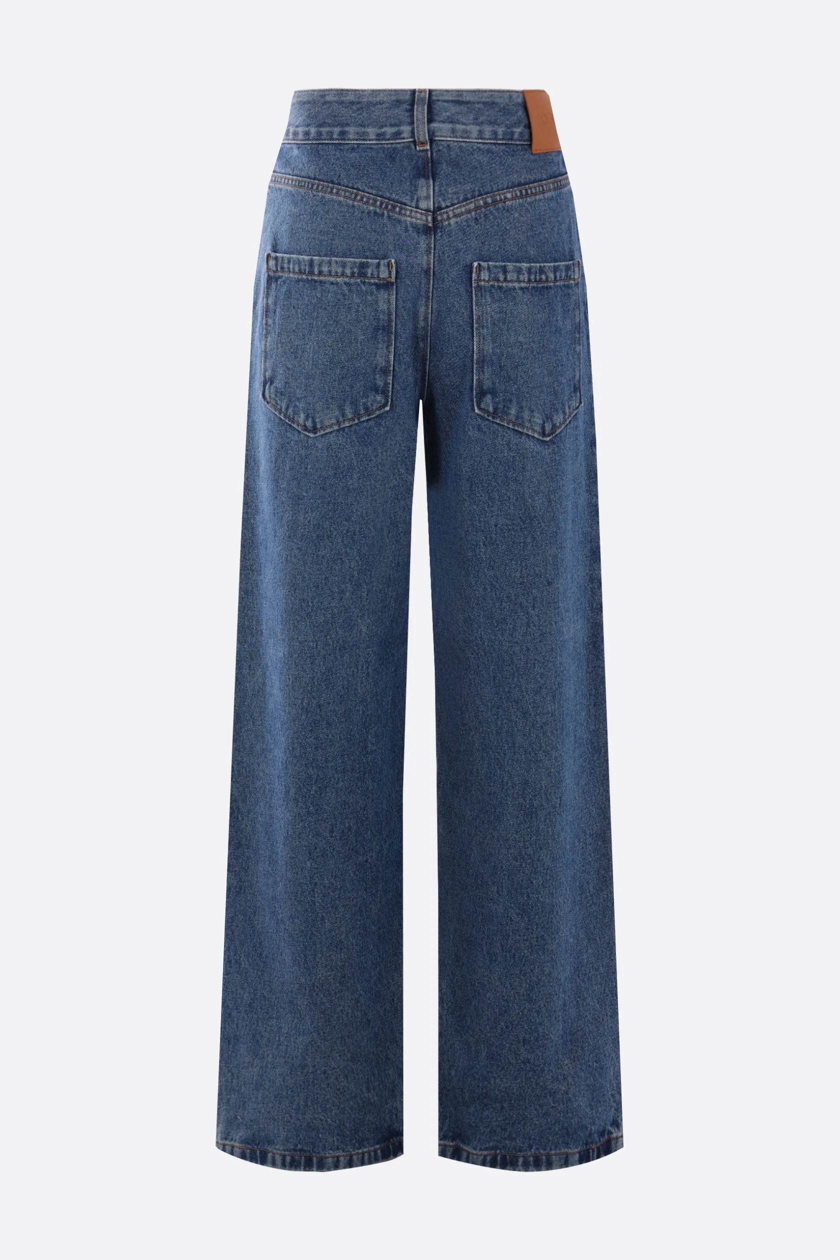 Jeans>LOEWE jeans baggy Anagram in denim Blu