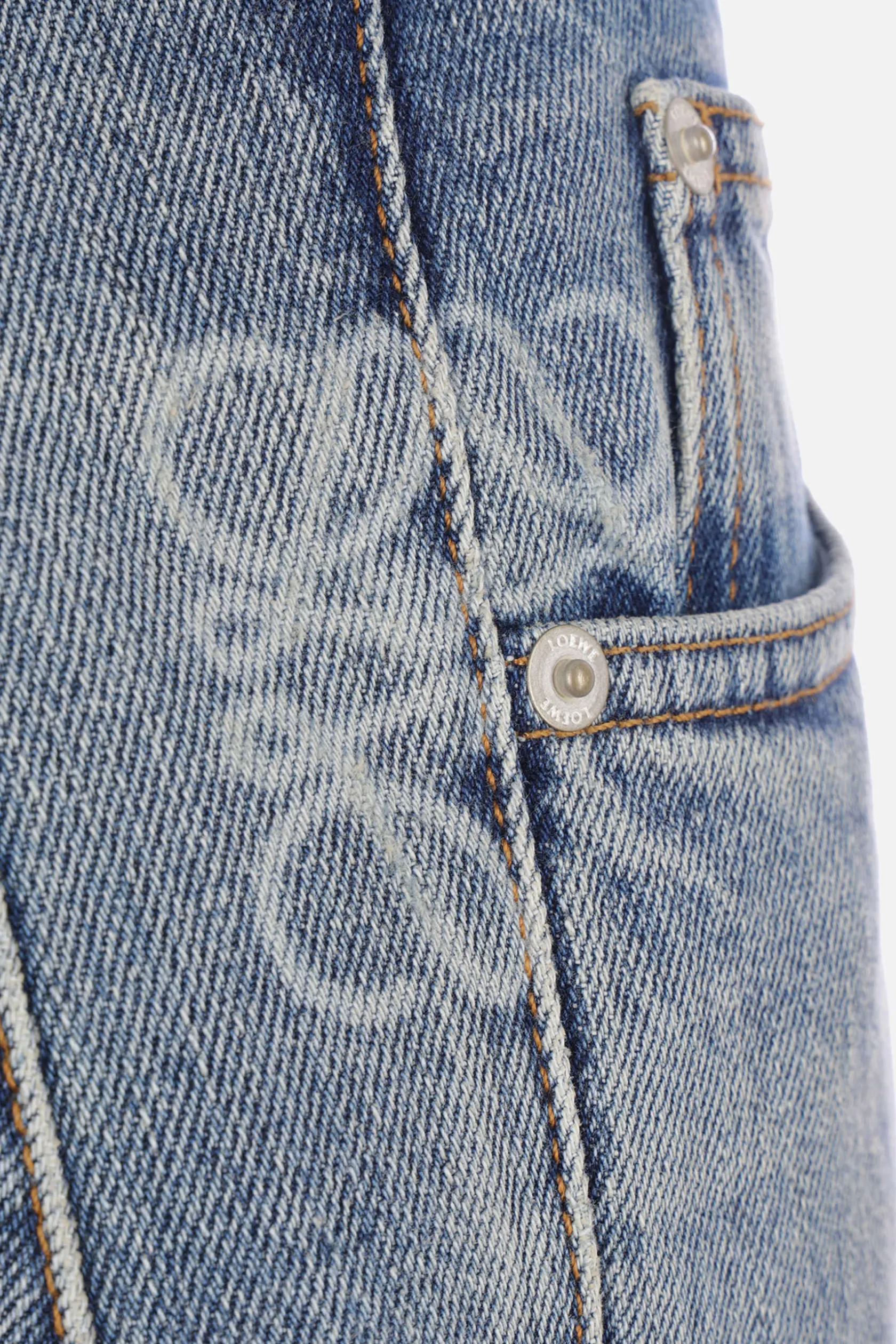 Jeans>LOEWE jeans Barrel Anagram in denim Blu