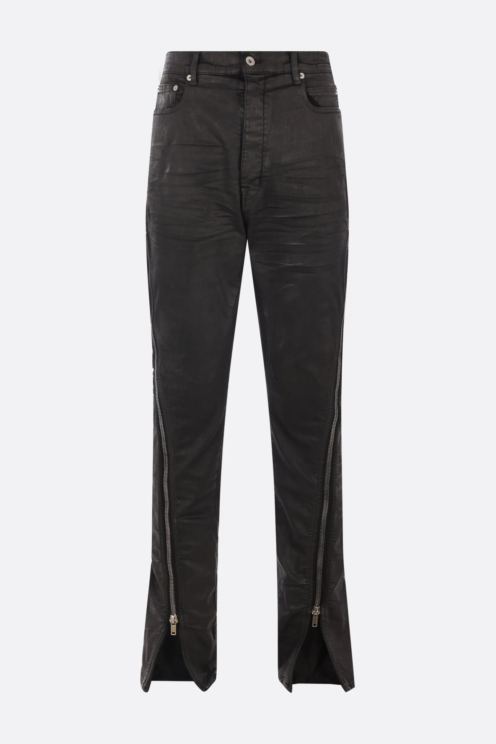 Jeans>RICK OWENS DRKSHDW jeans Bolan Banana in denim stretch resinato Nero