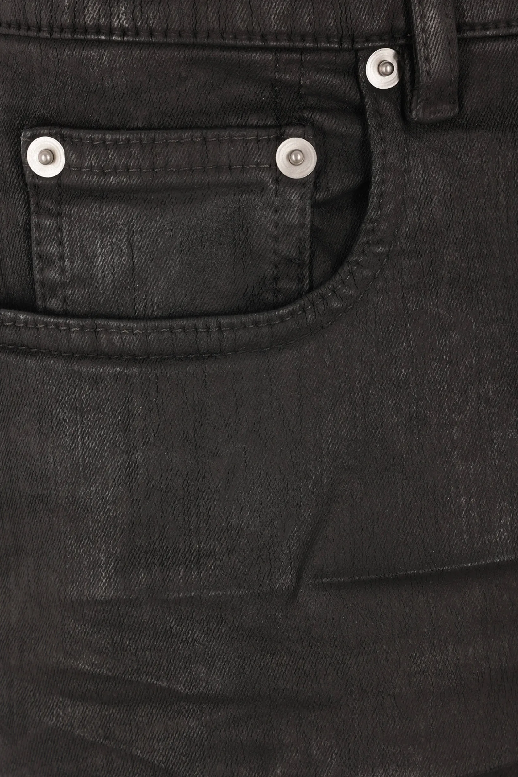 Jeans>RICK OWENS DRKSHDW jeans Bolan Banana in denim stretch resinato Nero