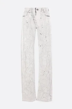 Jeans>MM6 jeans in denim con trattamento bianchetto Bianco