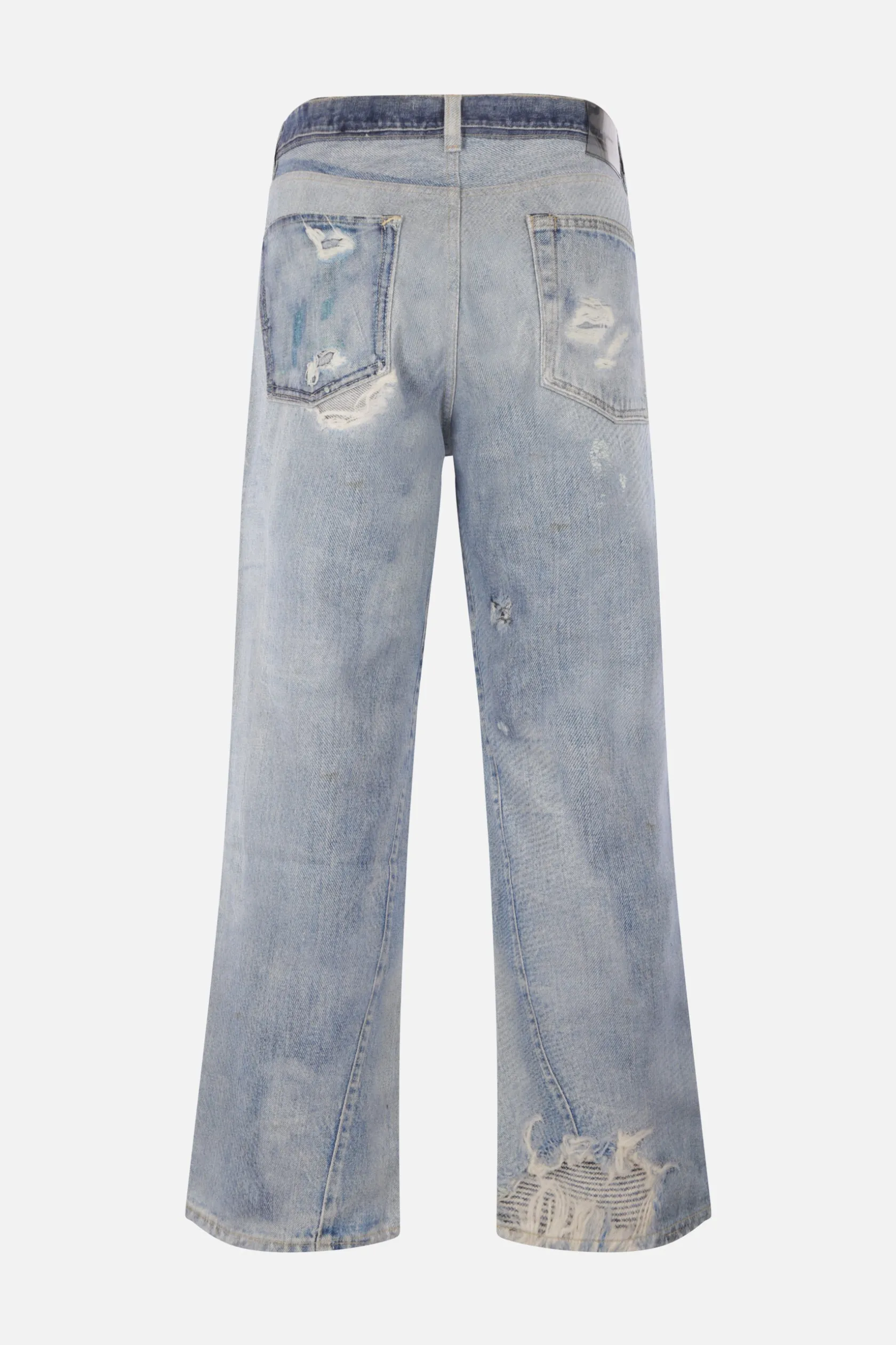 Jeans>OUR LEGACY jeans oversize in denim stampa trompe l'oeil Blu