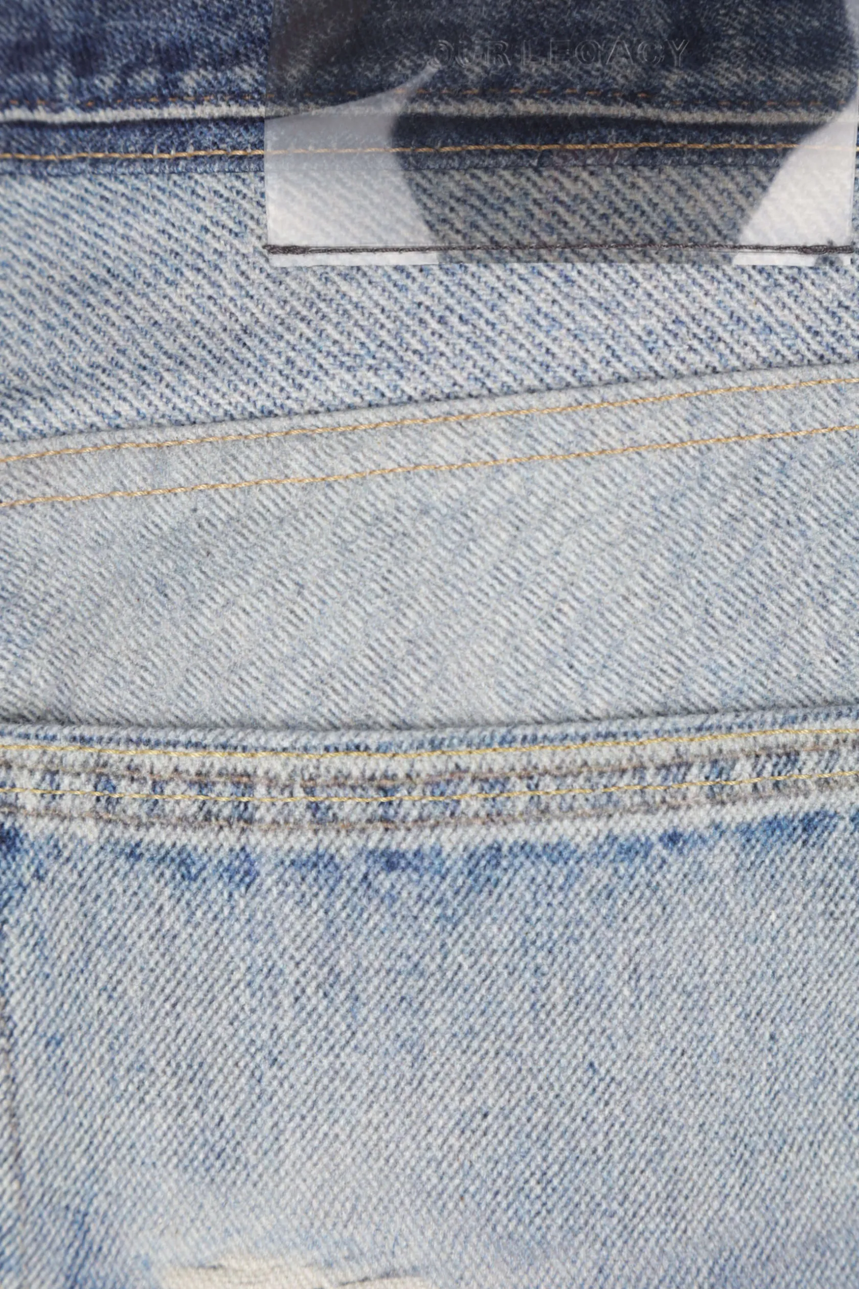 Jeans>OUR LEGACY jeans oversize in denim stampa trompe l'oeil Blu