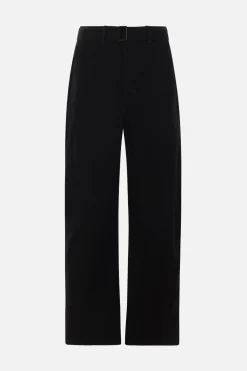 Jeans>LEMAIRE jeans twisted a gamba larga in denim Nero