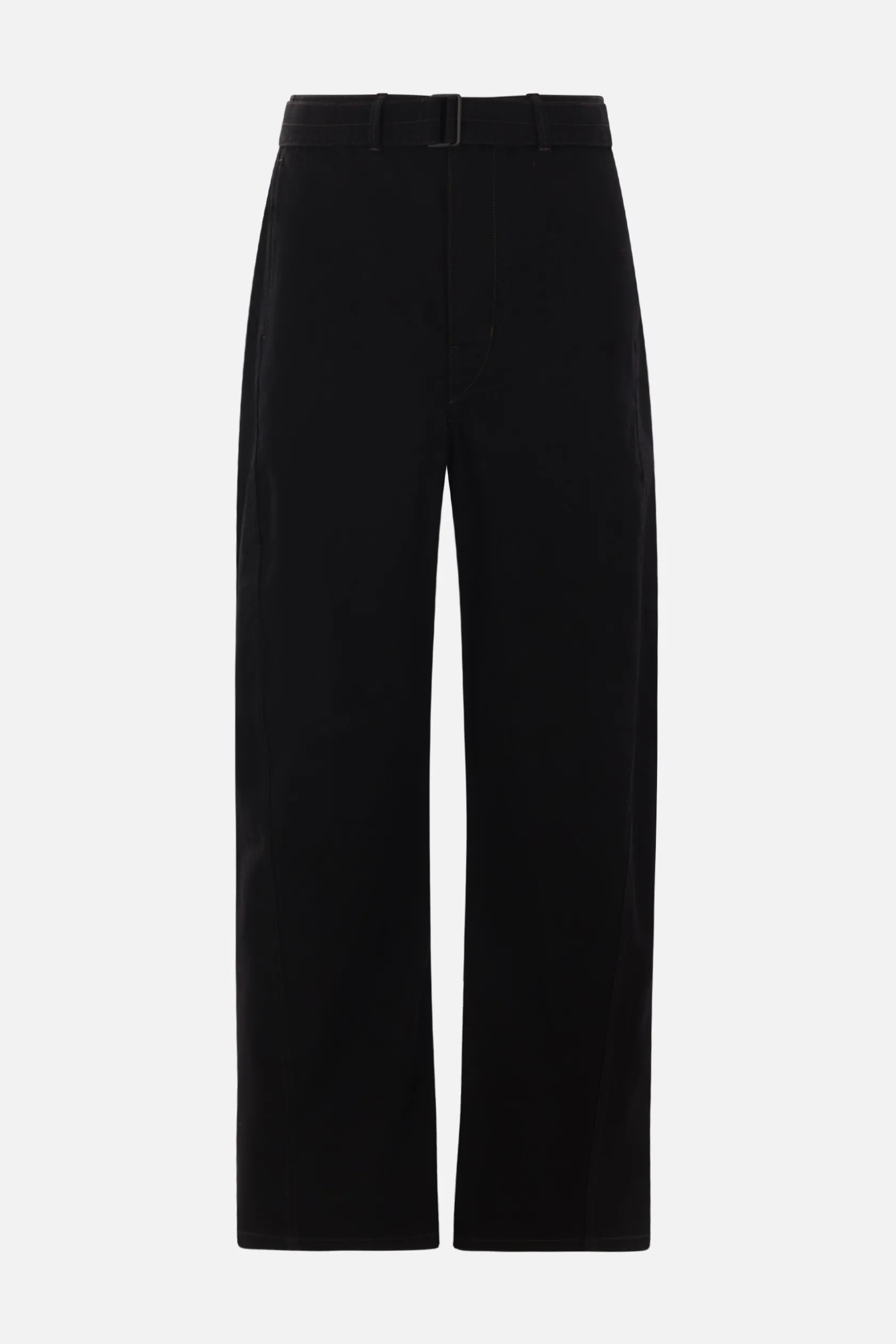Jeans>LEMAIRE jeans twisted a gamba larga in denim Nero