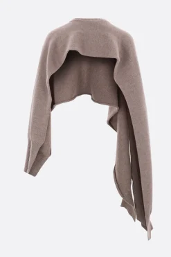 Capispalla>NICCOLÒ PASQUALETTI mantella Dilato in lana e cashmere Marrone