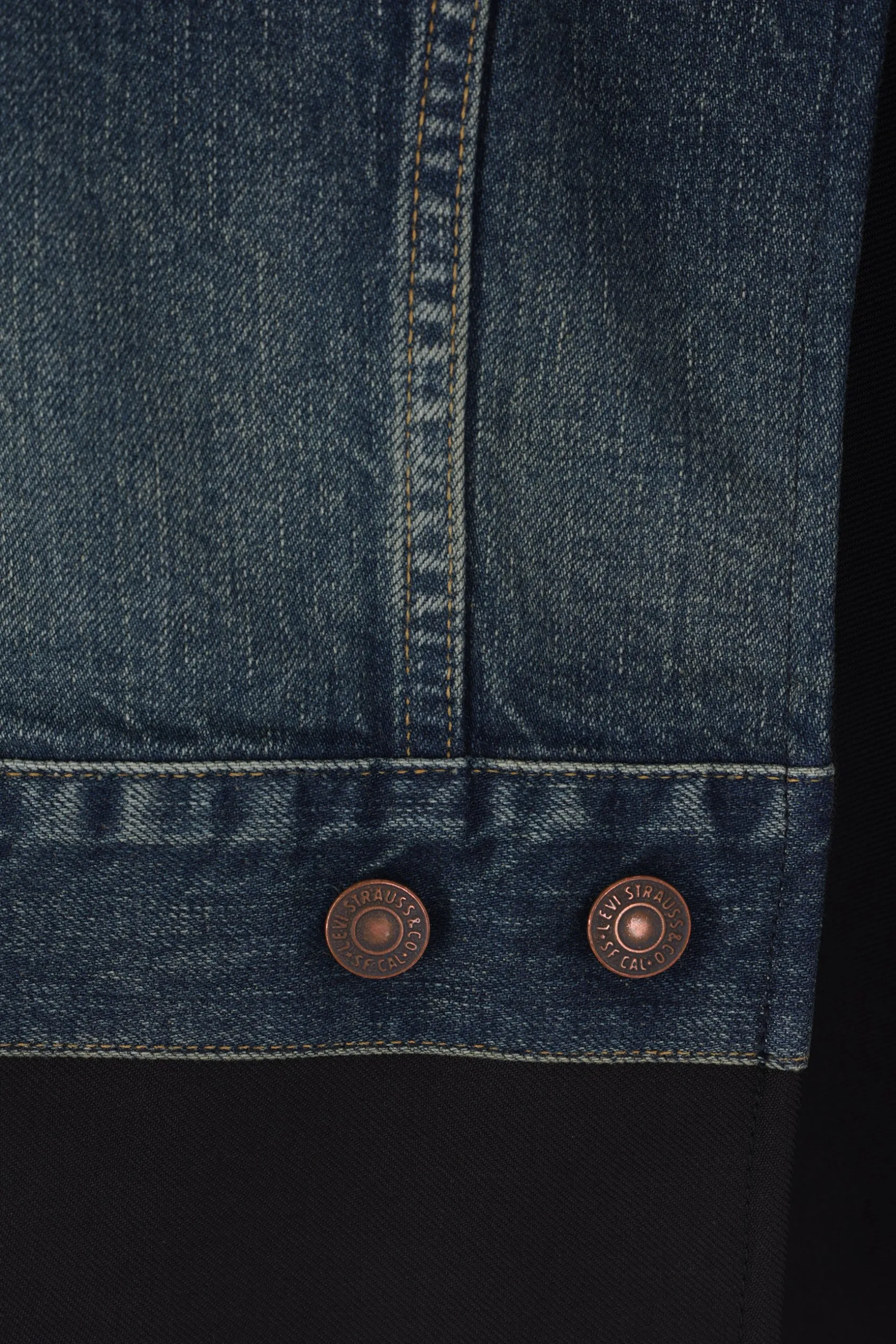 Capispalla>JUNYA WATANABE mantella in denim e gabardine Blu