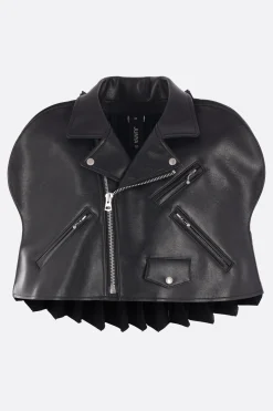 Capispalla>JUNYA WATANABE mantella in pelle sintetica Nero