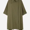 Capispalla>YOHJI YAMAMOTO mantella oversize in canvas Marrone