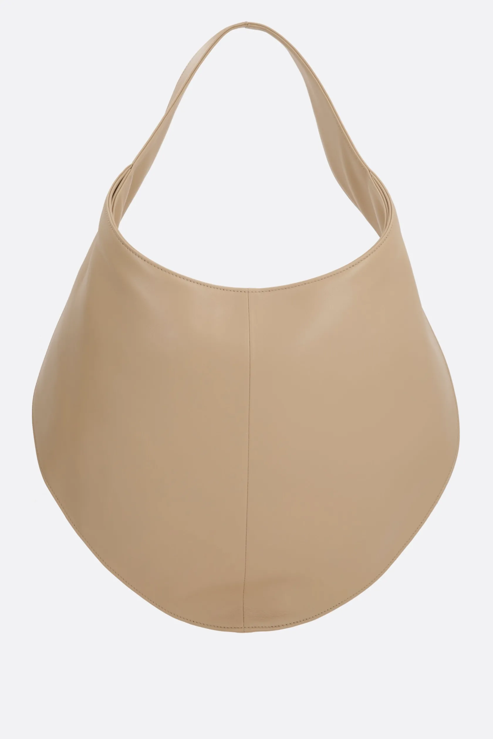Borse A Mano>MAEDEN Market tote in pelle liscia Marrone