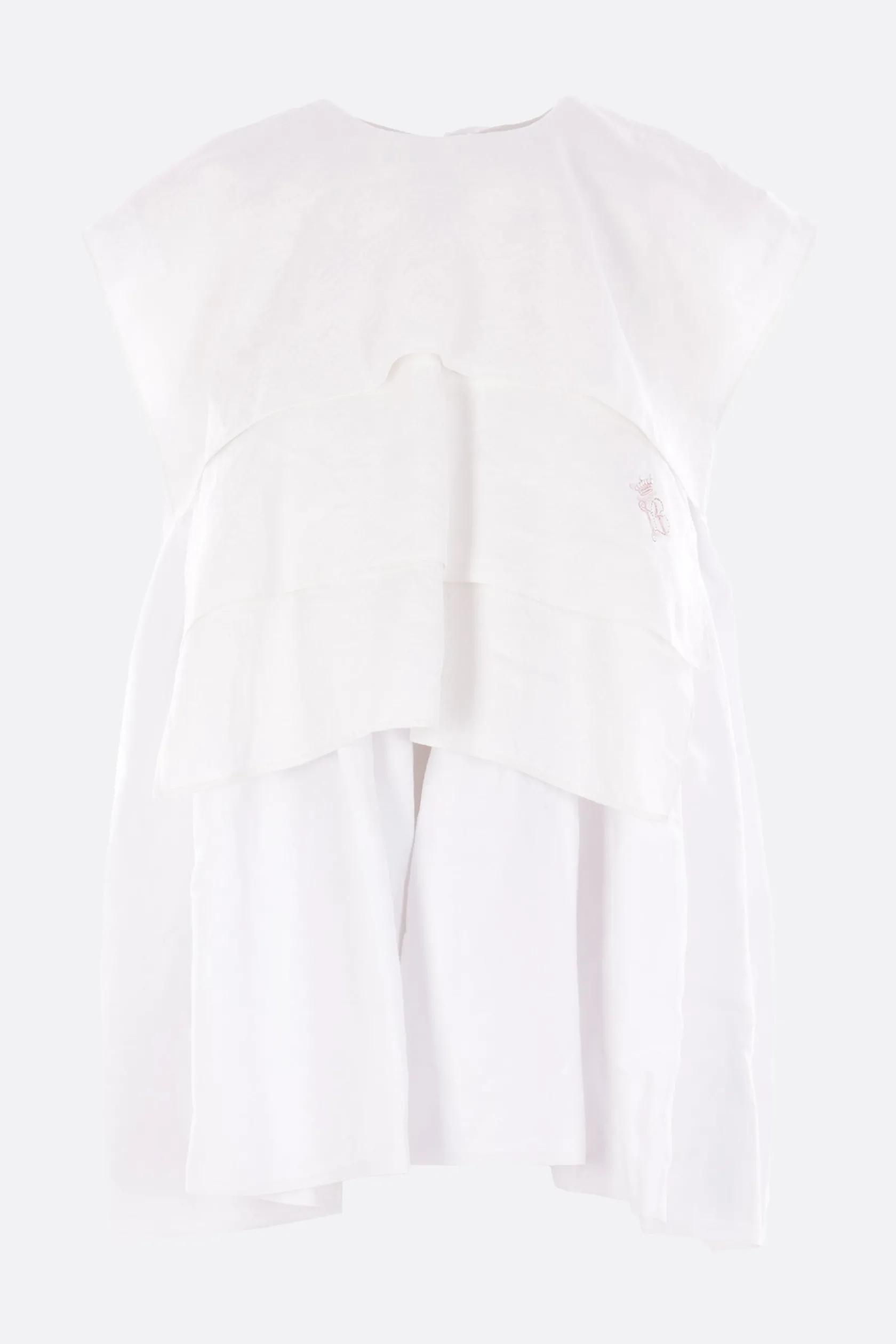 Abiti>HODAKOVA mini abito smanicato Darling in cotone e lino Bianco