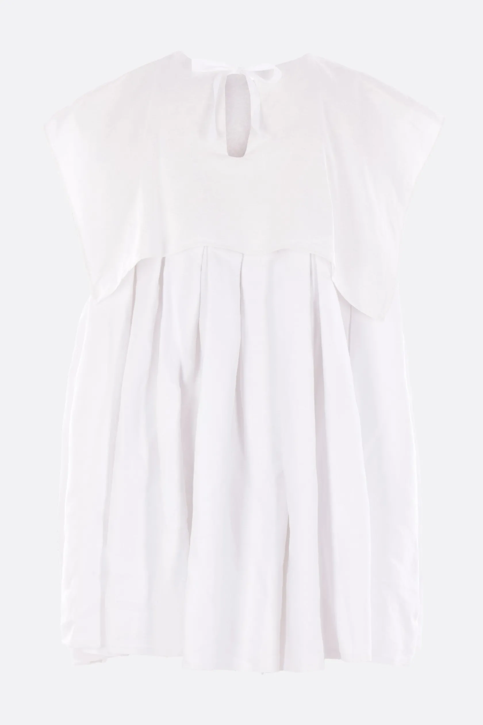 Abiti>HODAKOVA mini abito smanicato Darling in cotone e lino Bianco