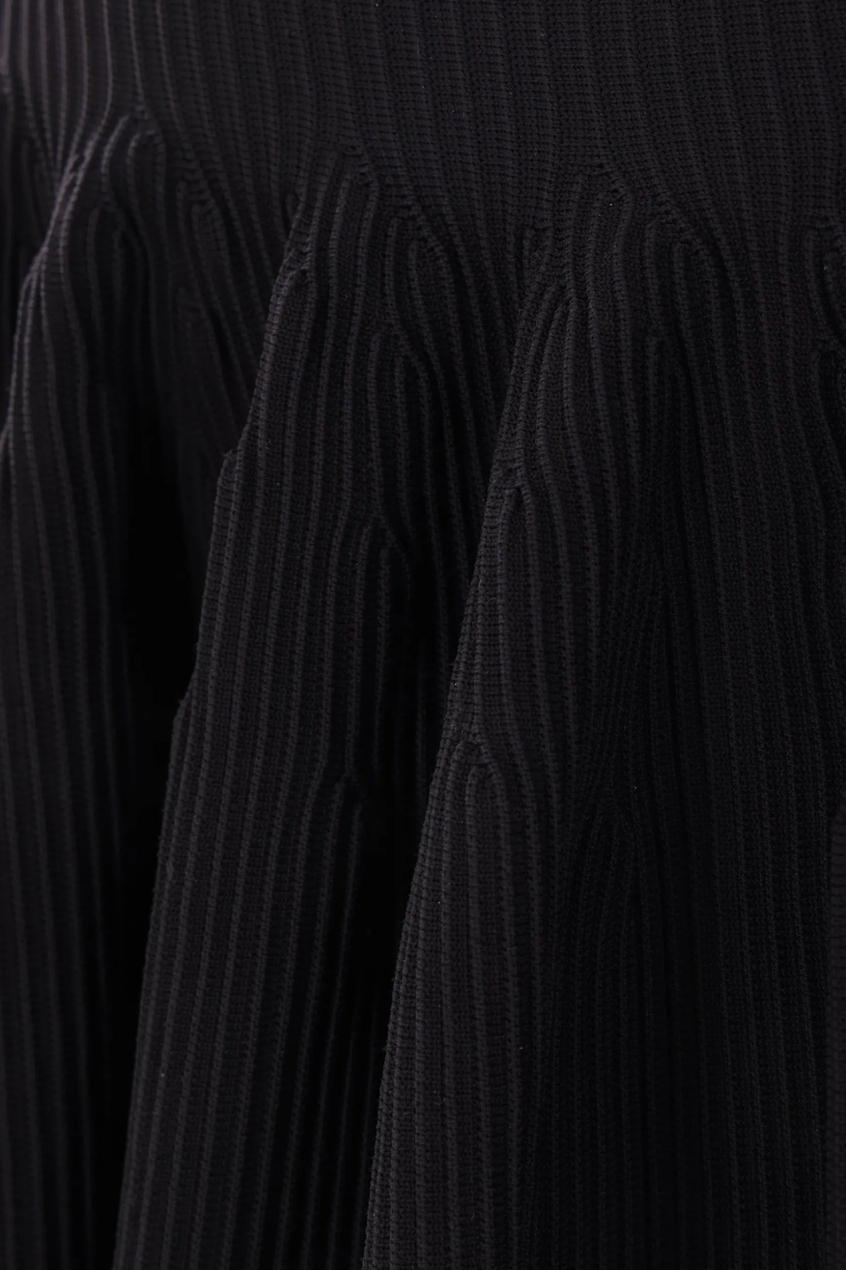 Gonne>CFCL minigonna Hypha in maglia a coste Nero