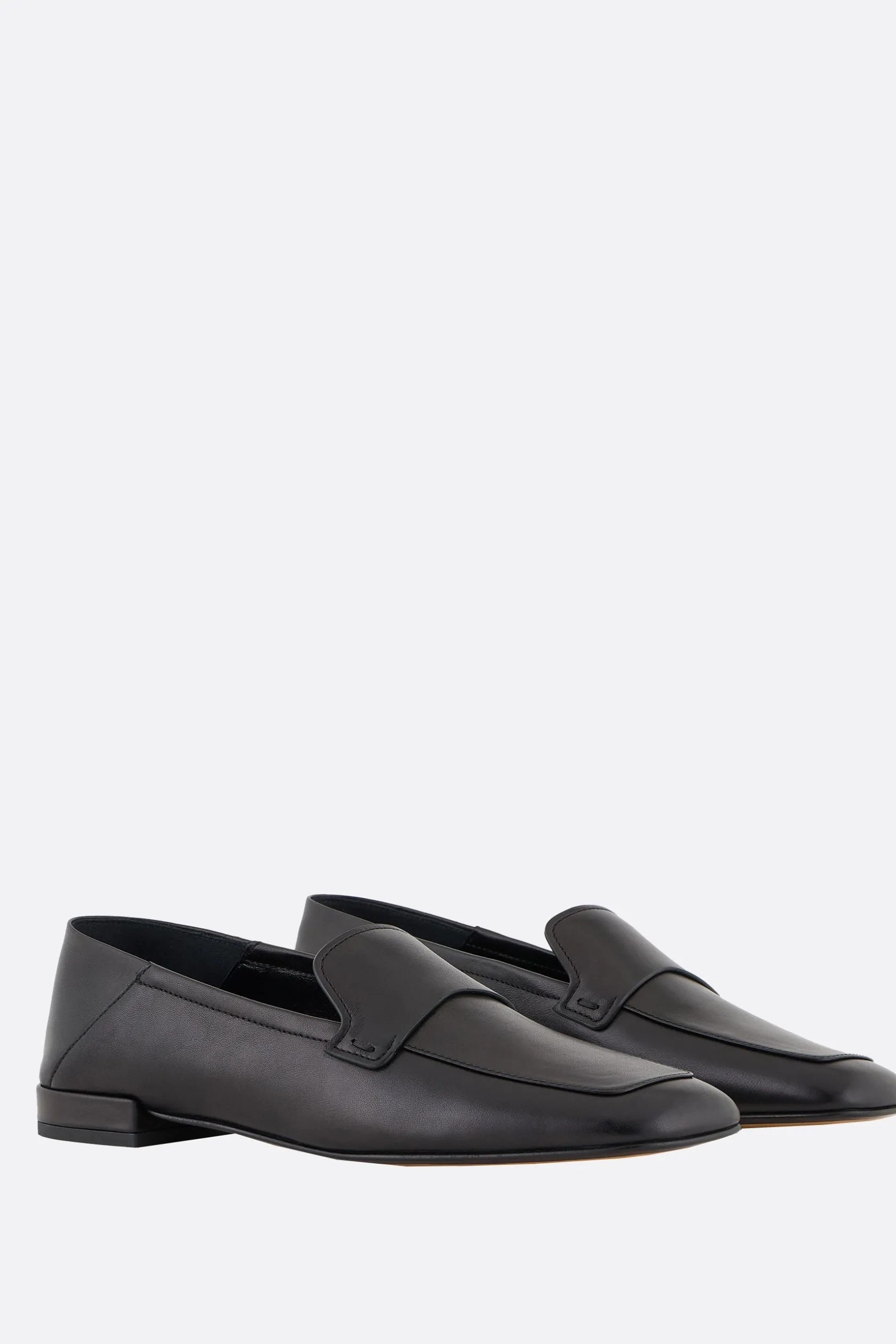 Scarpe Basse>GIORGIO ARMANI - 10 CORSO COMO mocassino in pelle liscia Nero
