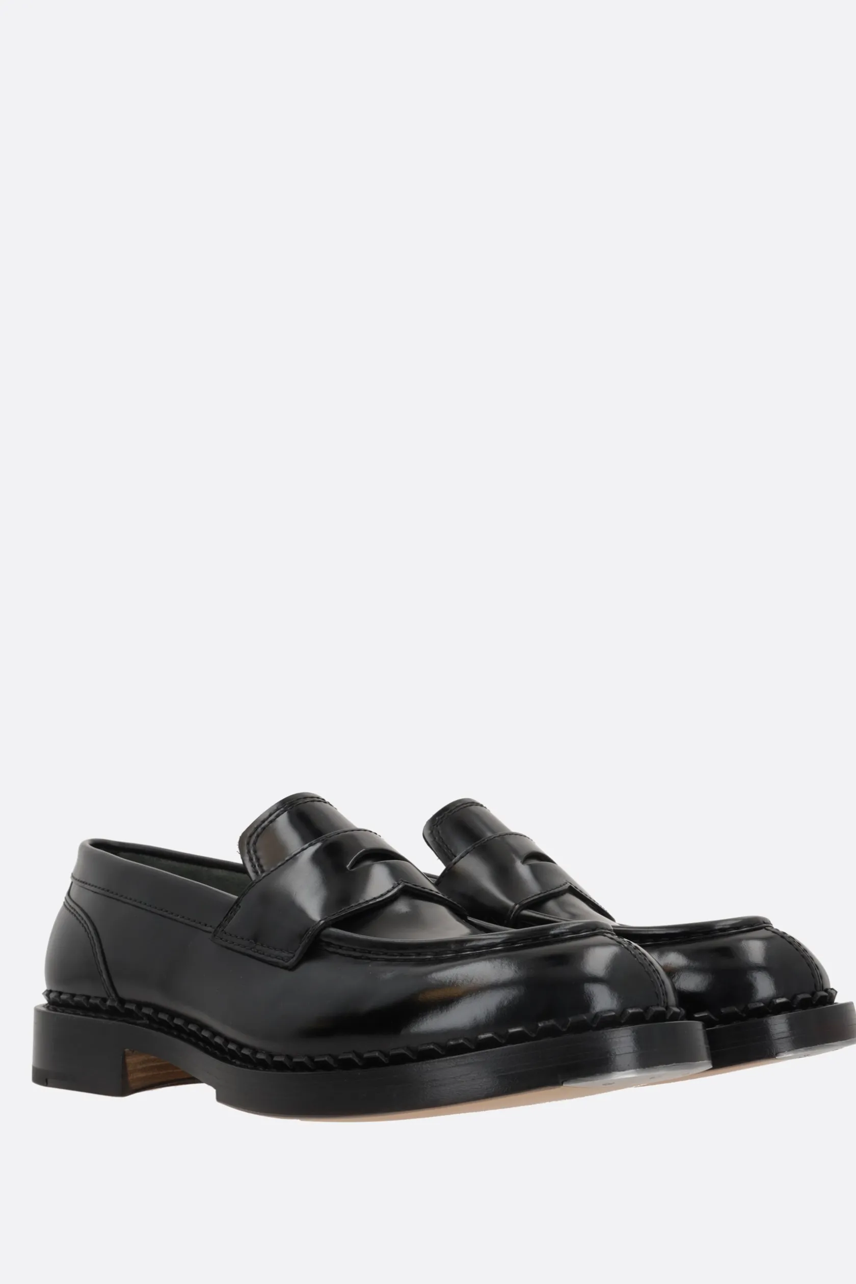 Mocassini E Slippers>SANTONI X 10 CORSO COMO mocassino in pelle lucida Nero