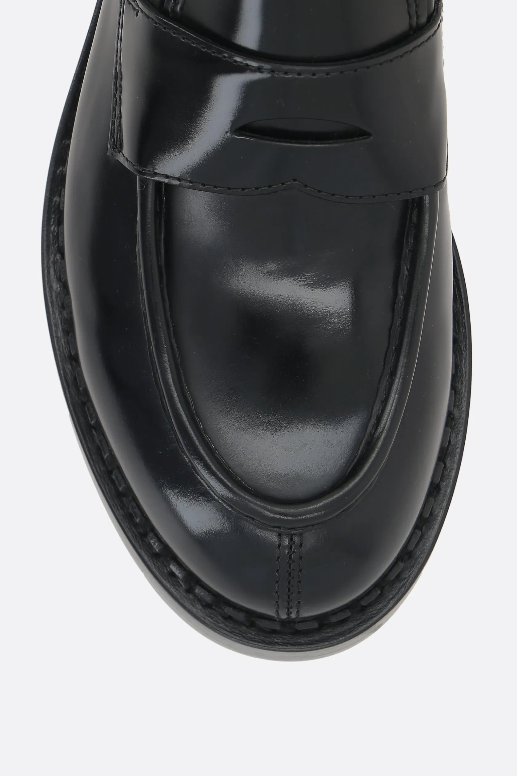 Mocassini E Slippers>SANTONI X 10 CORSO COMO mocassino in pelle lucida Nero