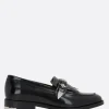 Mocassini E Slippers>TOGA VIRILIS mocassino in pelle spazzolata con fibbia Nero