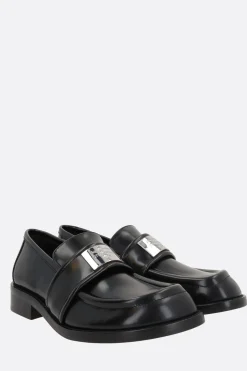 Scarpe Basse>ACNE STUDIOS mocassino in pelle spazzolata Nero