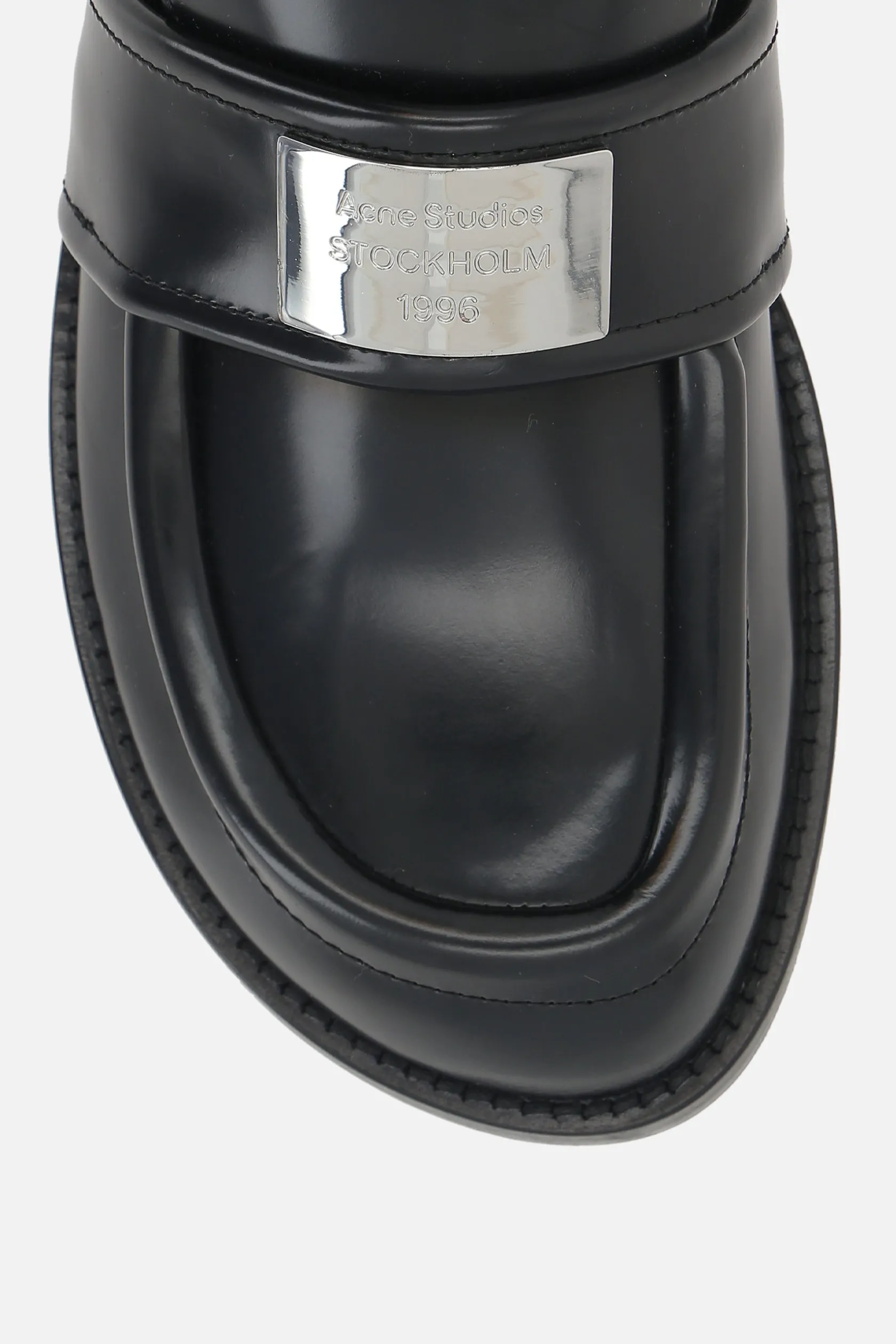 Scarpe Basse>ACNE STUDIOS mocassino in pelle spazzolata Nero