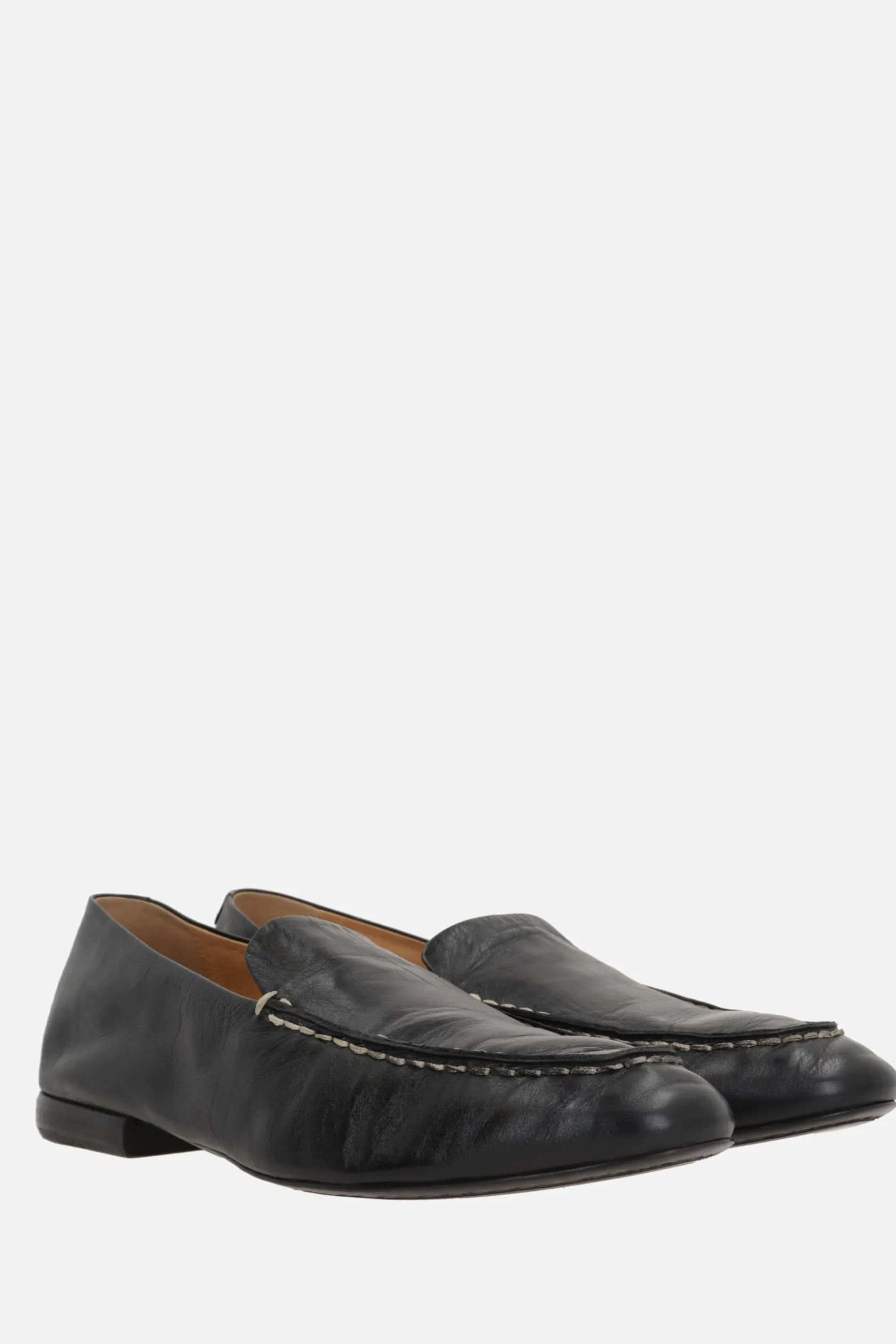 Mocassini E Slippers>MARSELL mocassino Mandolo in pelle lucida Nero