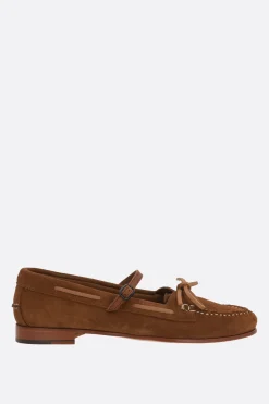 Scarpe Basse>HEREU mocassino mary-jane Lorea in suede Marrone
