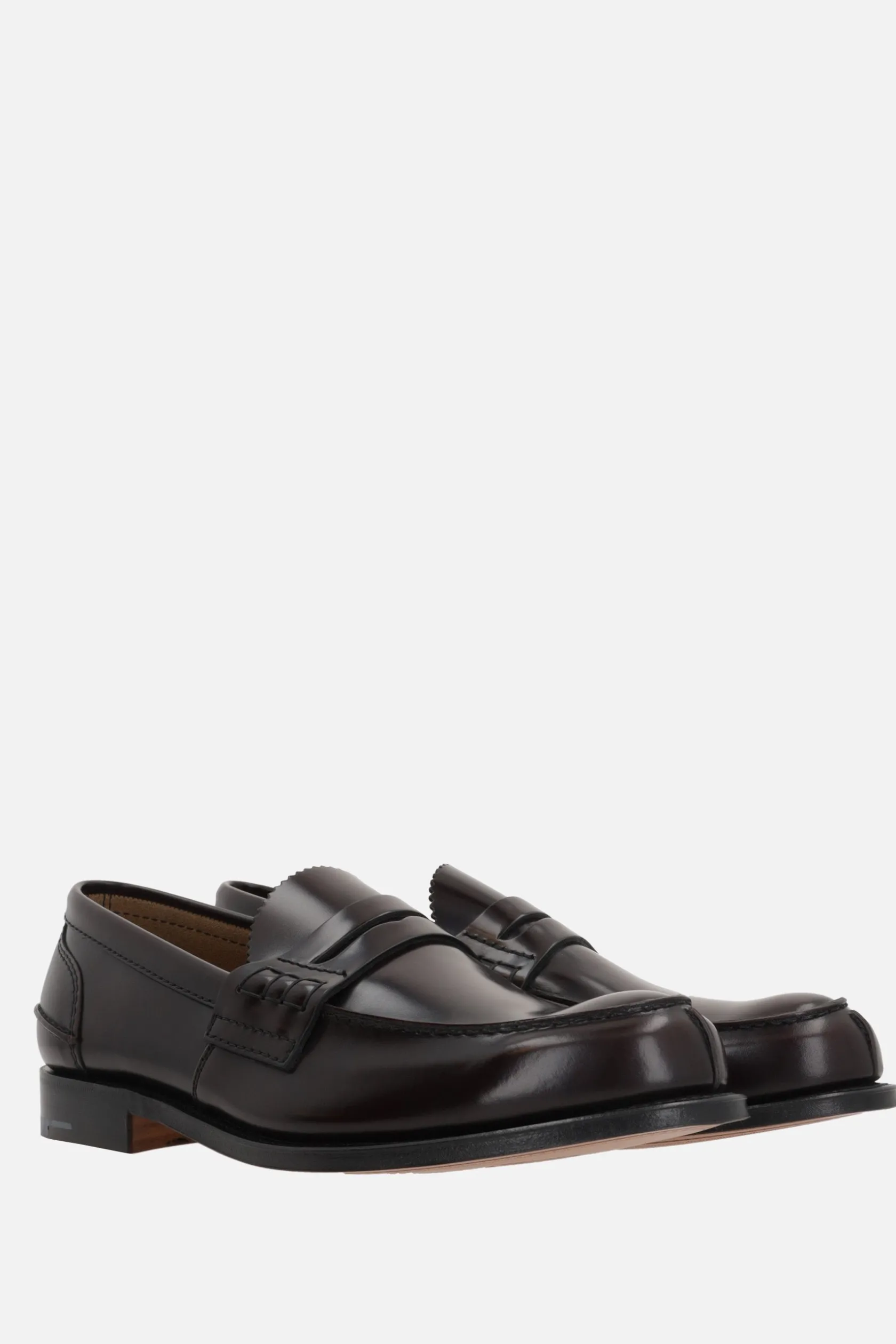 Mocassini E Slippers>CHURCH'S mocassino Pembrey in pelle Bookbinder Rosso