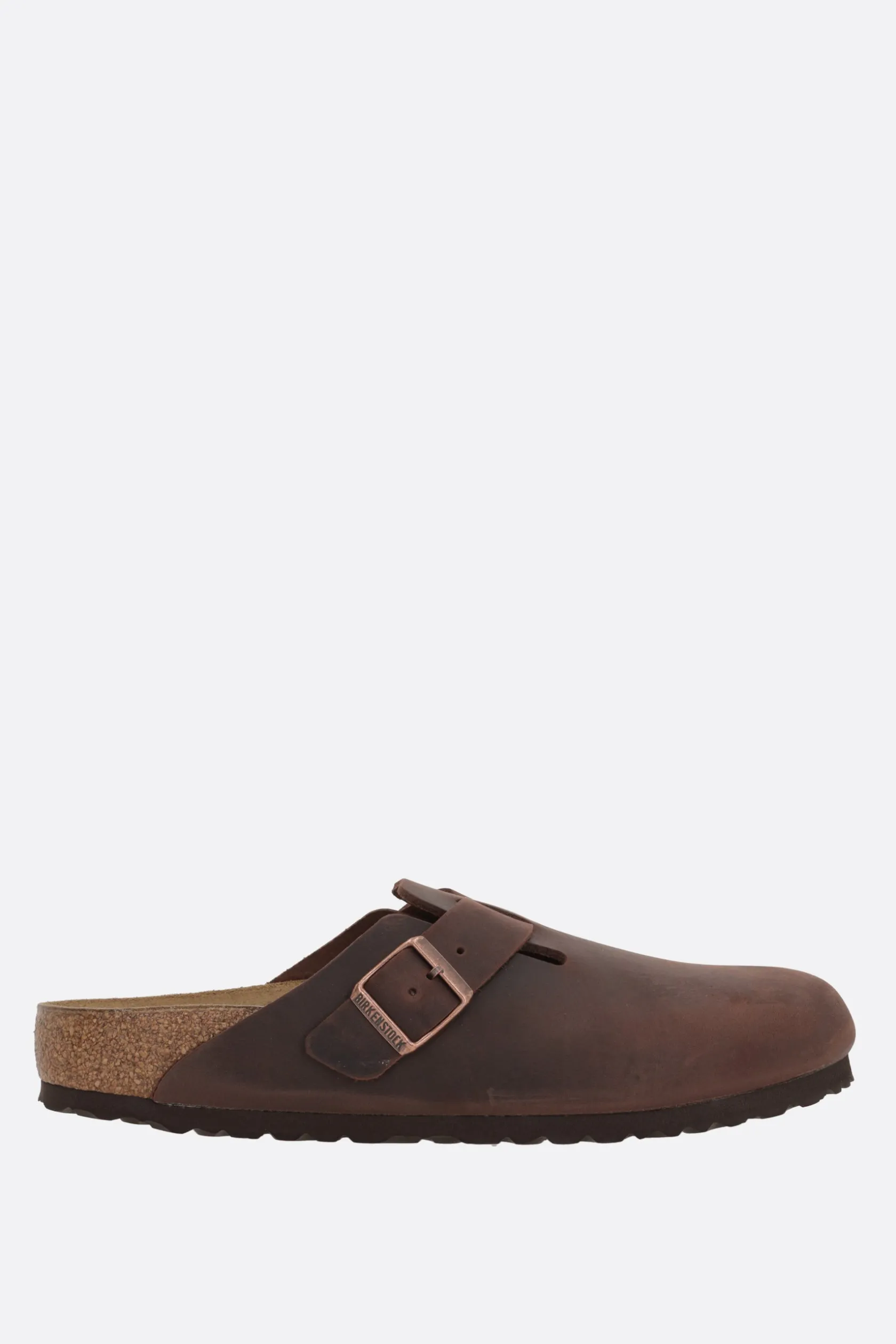 Mocassini E Slippers>BIRKENSTOCK mule flat Boston BS in nubuck (Narrow Fit) Marrone