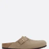 Mocassini E Slippers>BIRKENSTOCK mule flat Boston BS in nubuck (Narrow Fit) Marrone