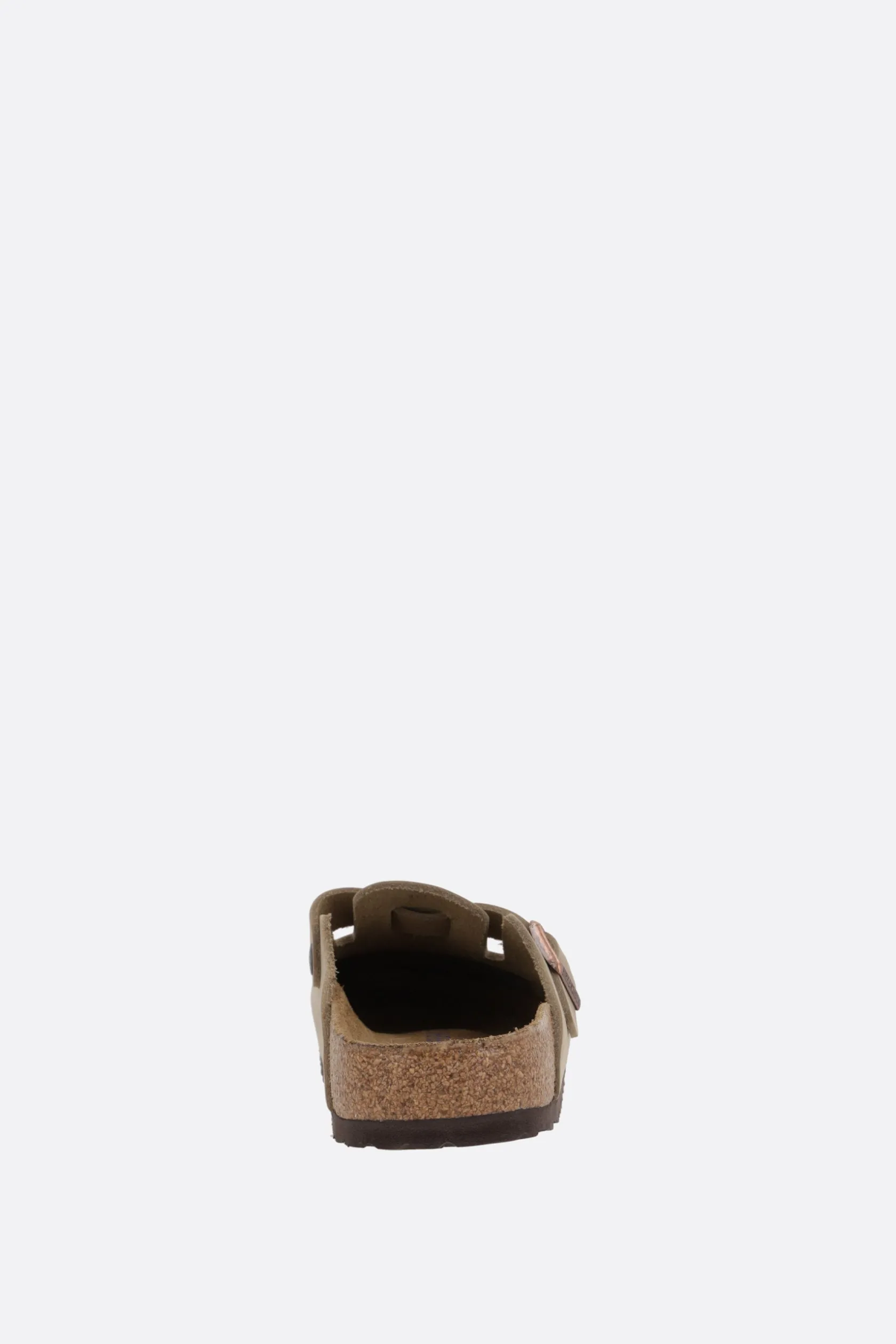 Mocassini E Slippers>BIRKENSTOCK mule flat Boston BS in nubuck (Narrow Fit) Marrone