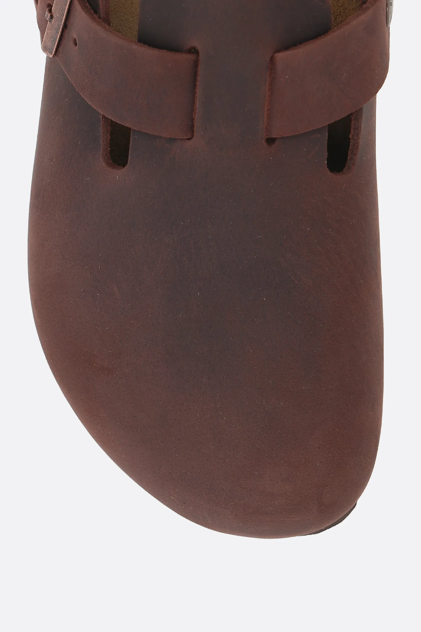Mocassini E Slippers>BIRKENSTOCK mule flat Boston BS in nubuck (Narrow Fit) Marrone