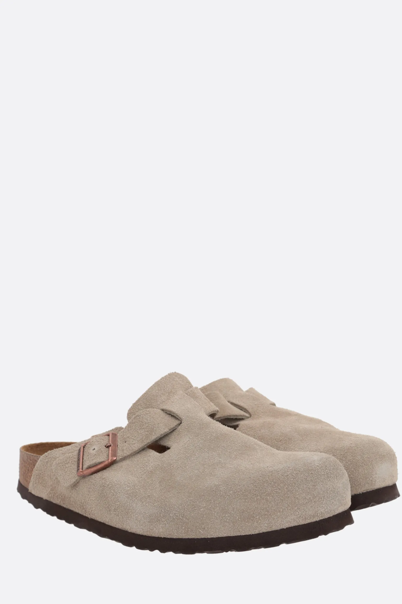 Mocassini E Slippers>BIRKENSTOCK mule flat Boston BS in suede (Narrow Fit) Neutro