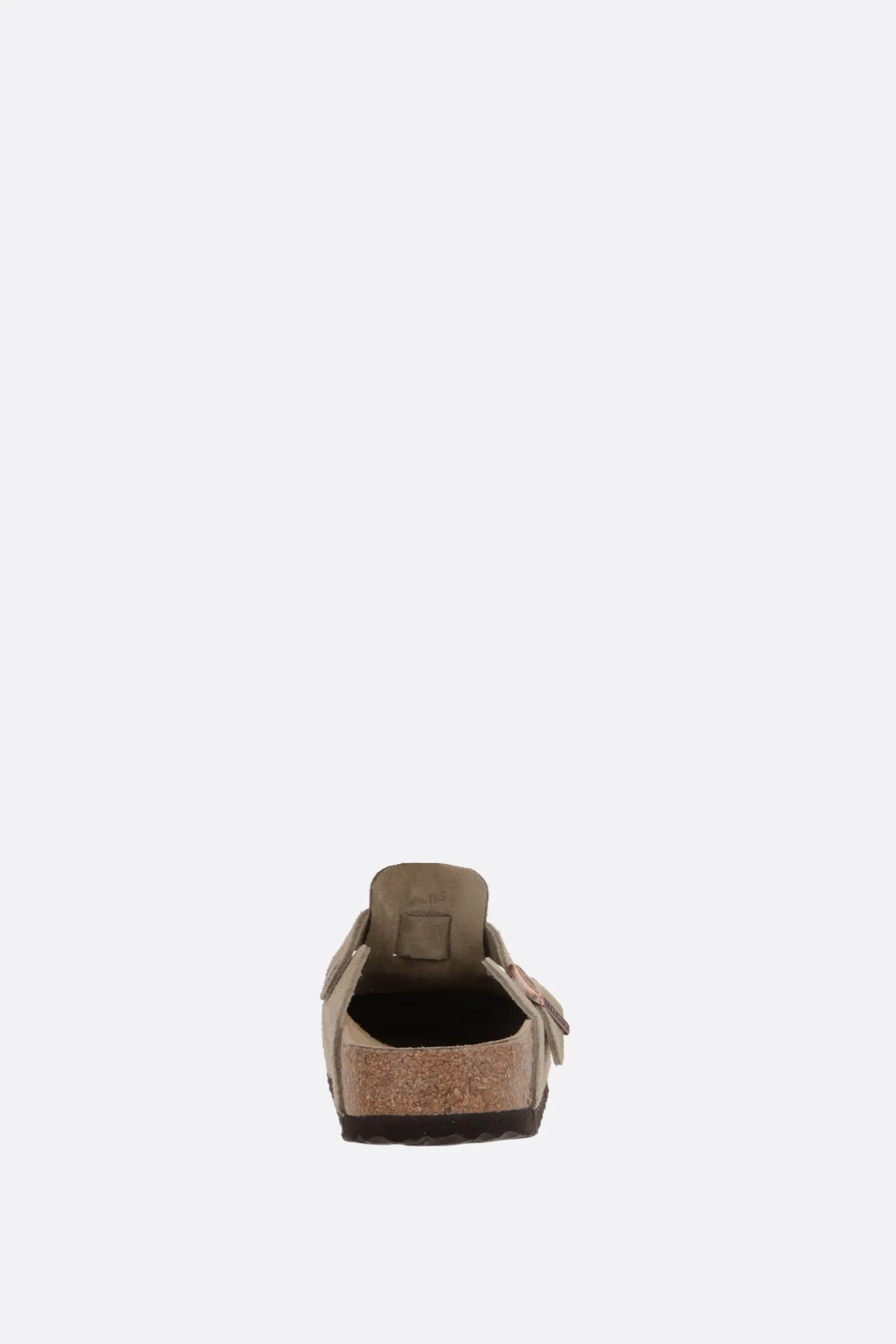 Décolletés E Slingbacks>BIRKENSTOCK mule flat Boston BS in suede (Narrow Fit) Neutro