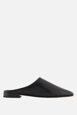 Décolletés E Slingbacks>GIORGIO ARMANI - 10 CORSO COMO mule flat in pelle liscia Nero