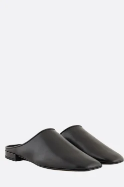 Décolletés E Slingbacks>GIORGIO ARMANI - 10 CORSO COMO mule flat in pelle liscia Nero