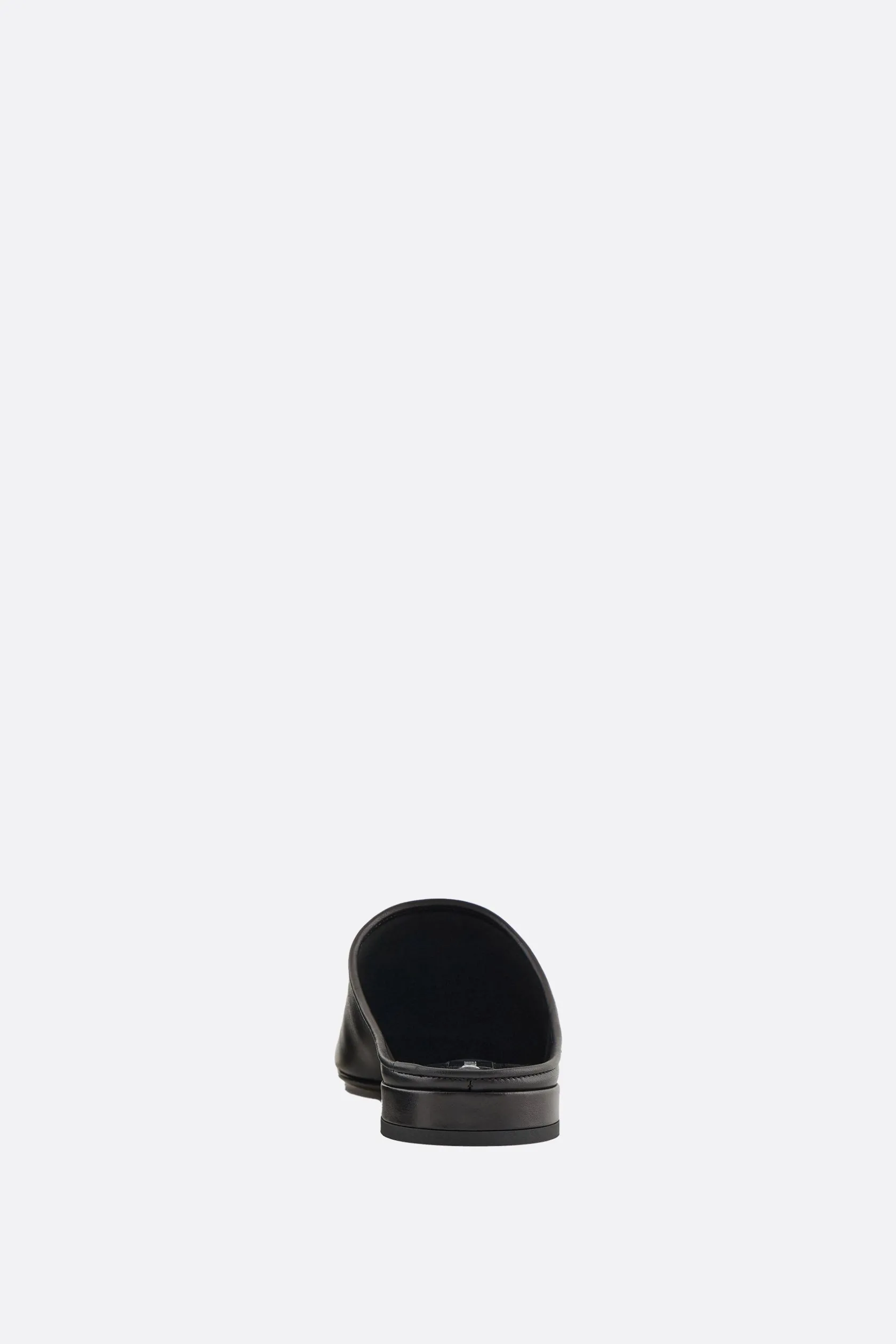 Décolletés E Slingbacks>GIORGIO ARMANI - 10 CORSO COMO mule flat in pelle liscia Nero