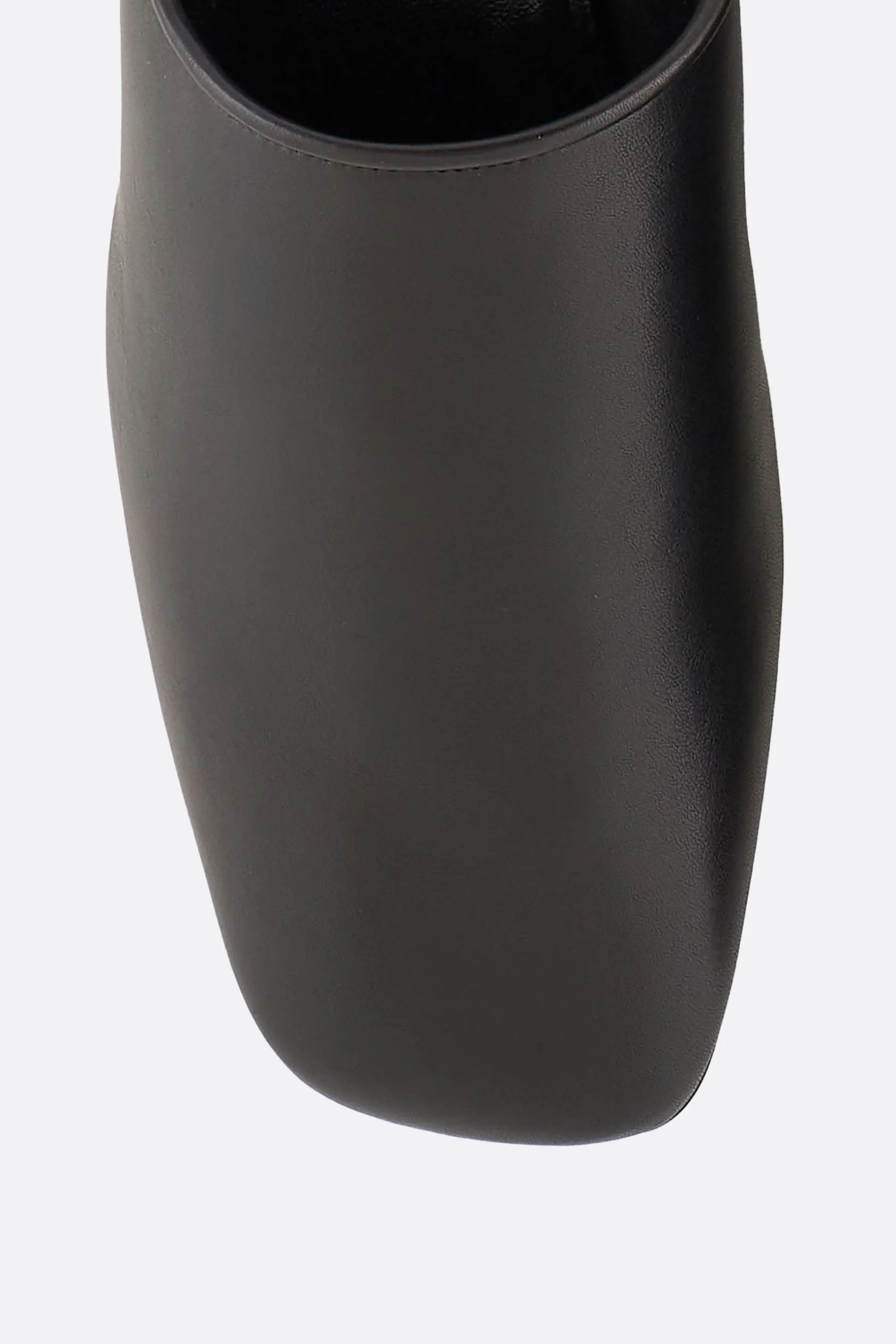 Décolletés E Slingbacks>GIORGIO ARMANI - 10 CORSO COMO mule flat in pelle liscia Nero