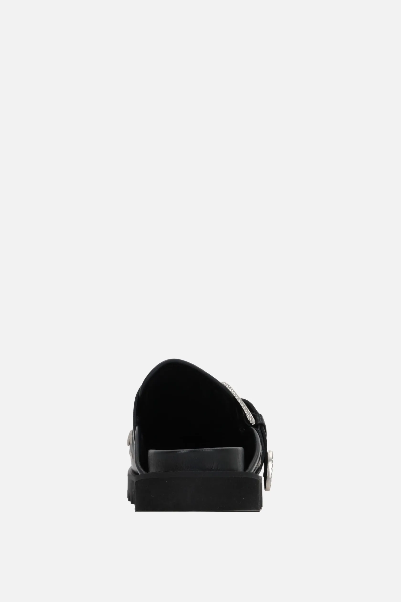 Mocassini E Slippers>TOGA VIRILIS mule in pelle liscia con borchie Nero