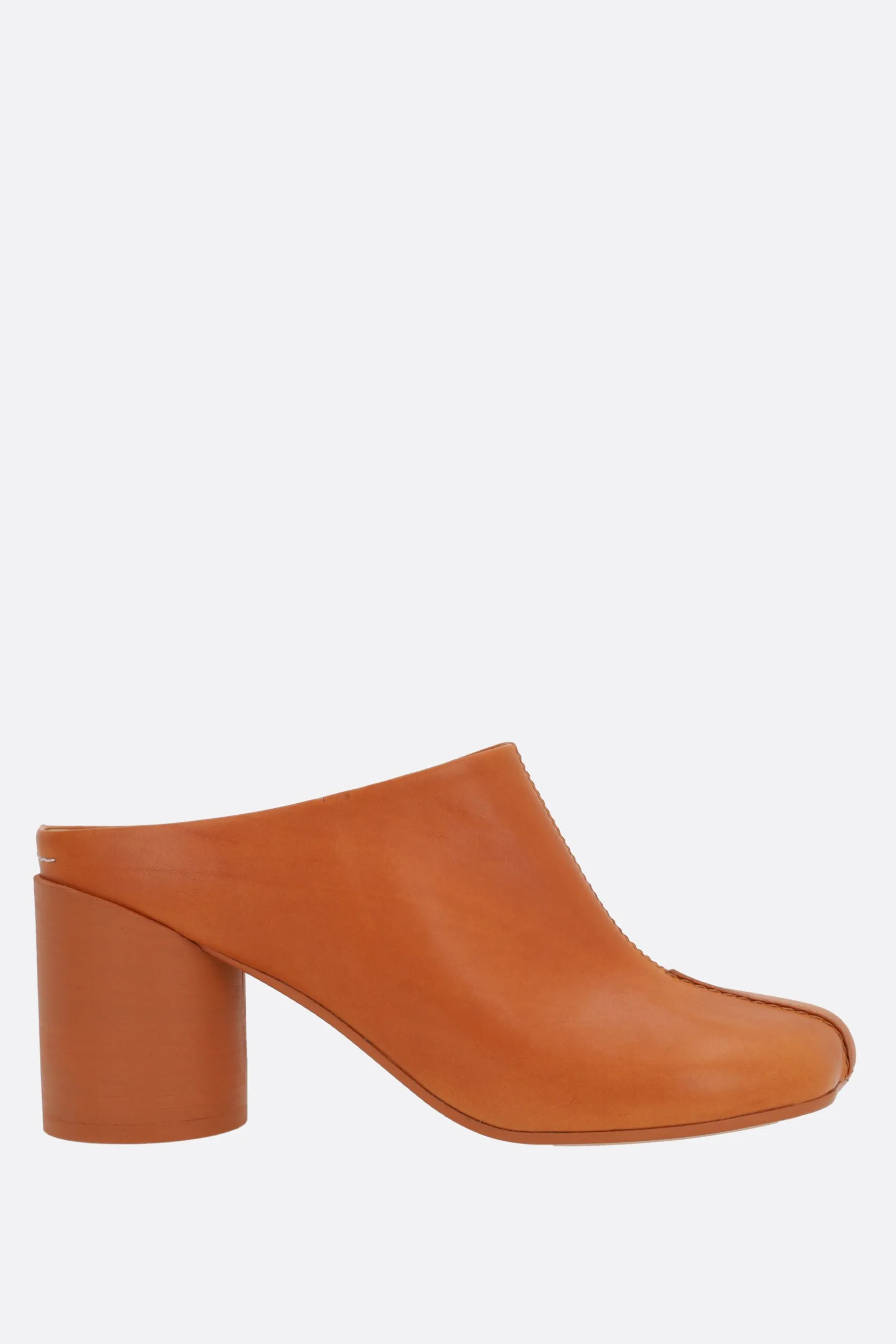 Décolletés E Slingbacks>MM6 mule in pelle stitch-out Arancione
