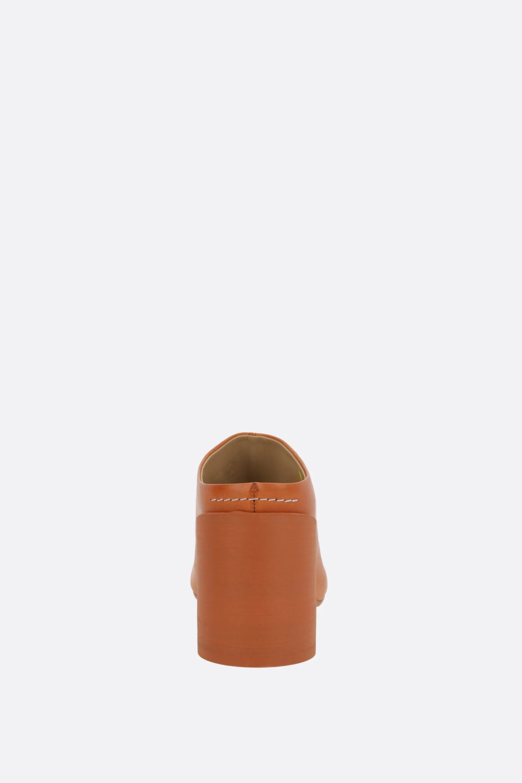 Décolletés E Slingbacks>MM6 mule in pelle stitch-out Arancione