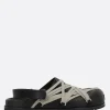 Décolletés E Slingbacks>RICK OWENS mule slingback Megalaced in pelle liscia Nero