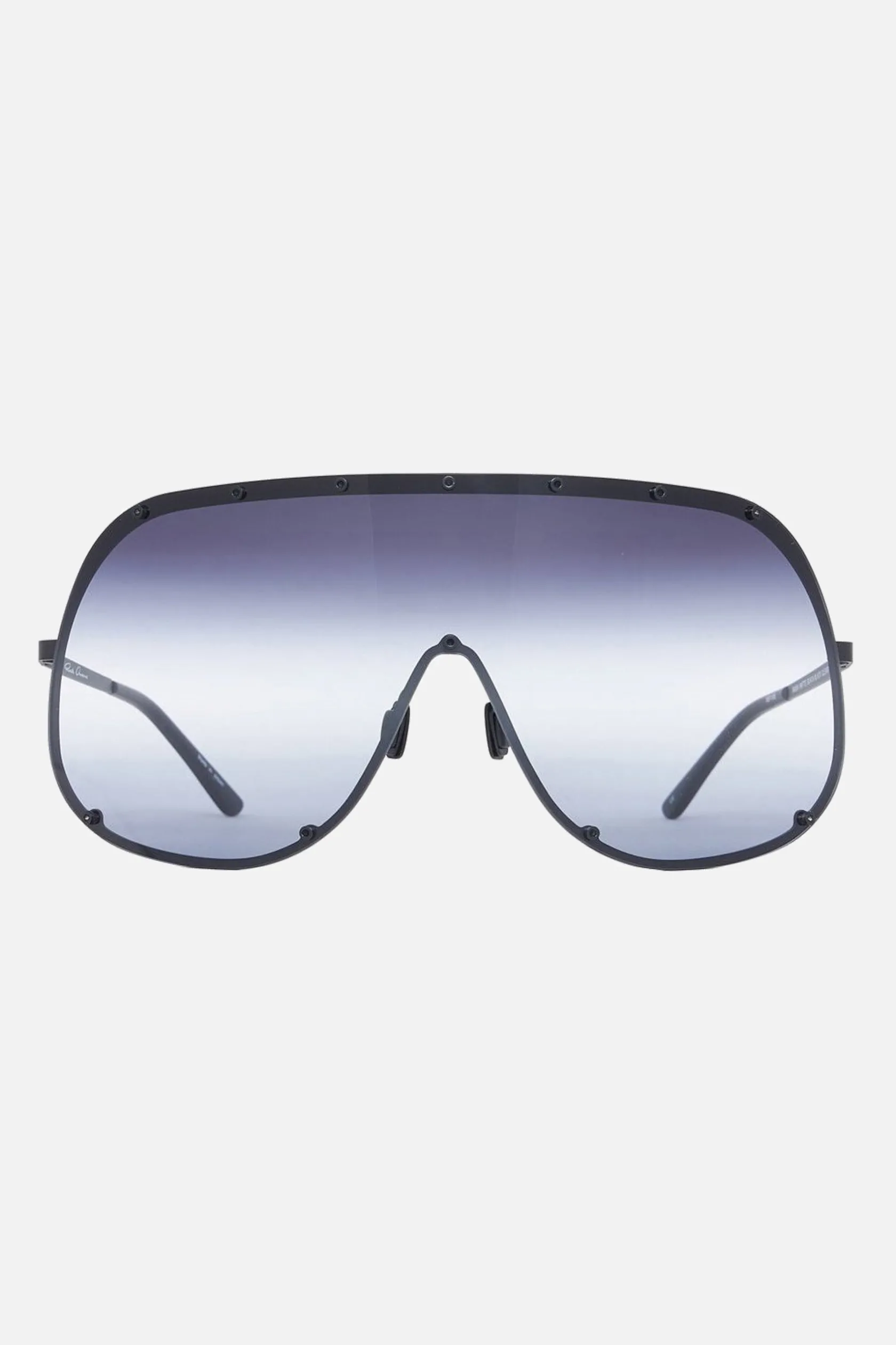 Accessori Da Indossare>RICK OWENS occhiale da sole Shield in metallo Nero