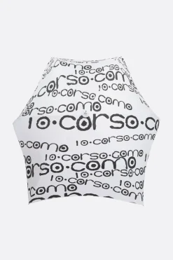 Lifestyle>10 CORSO COMO ombrello tascabile in nylon stampa logo Bianco