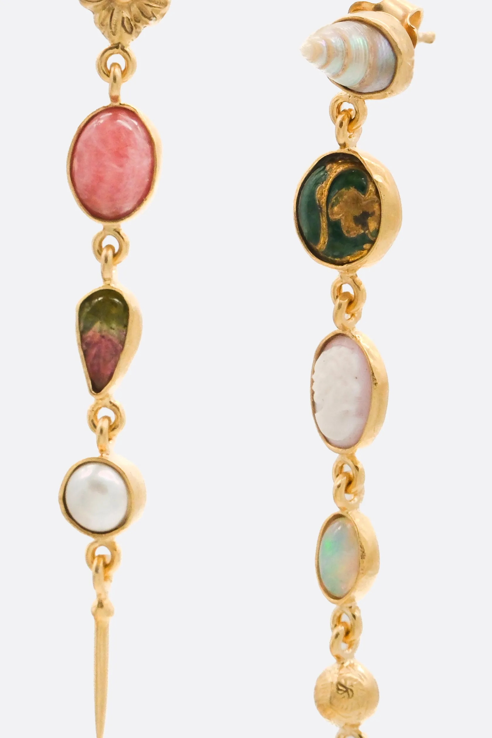 Gioielli>GRAINNE MORTON orecchini pendenti Five Charm Victorian Multicolor