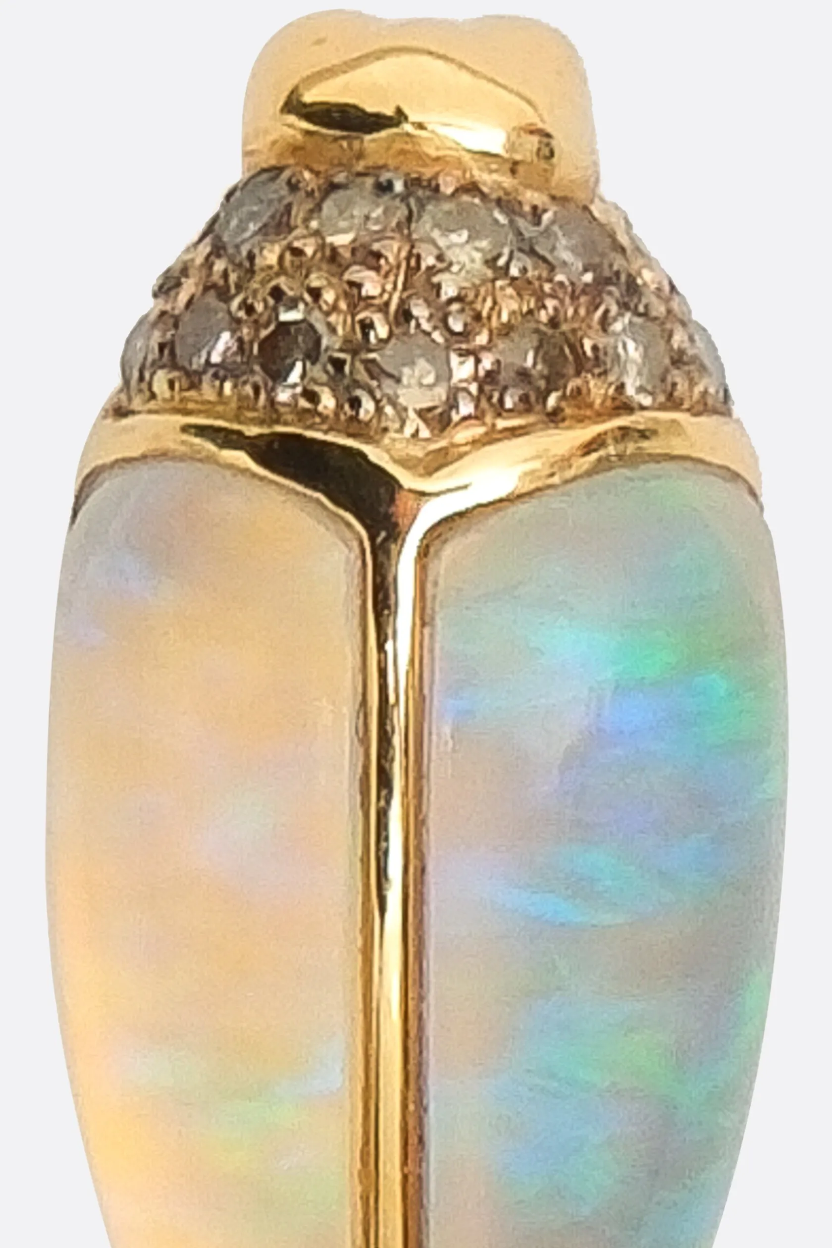Gioielli>BIBI VAN DER VELDEN orecchino singolo Mini Scarab Opal Stud Oro